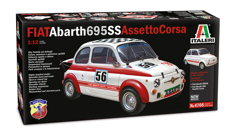 Italeri 1/12 FIAT Abarth 695SS/Assetto Corsa Plastic Model Kit Italeri