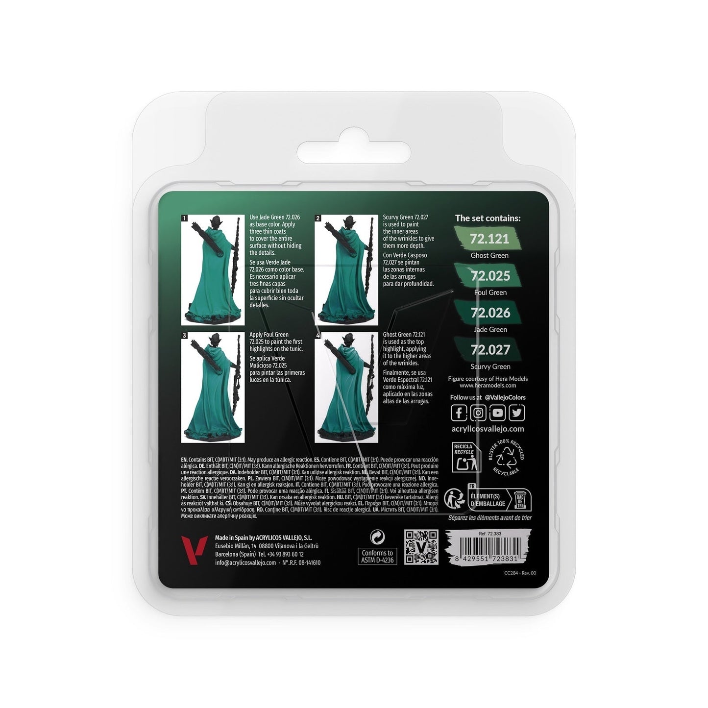 Vallejo Game Color Cold Green Colours Acrylic Paint Set Vallejo