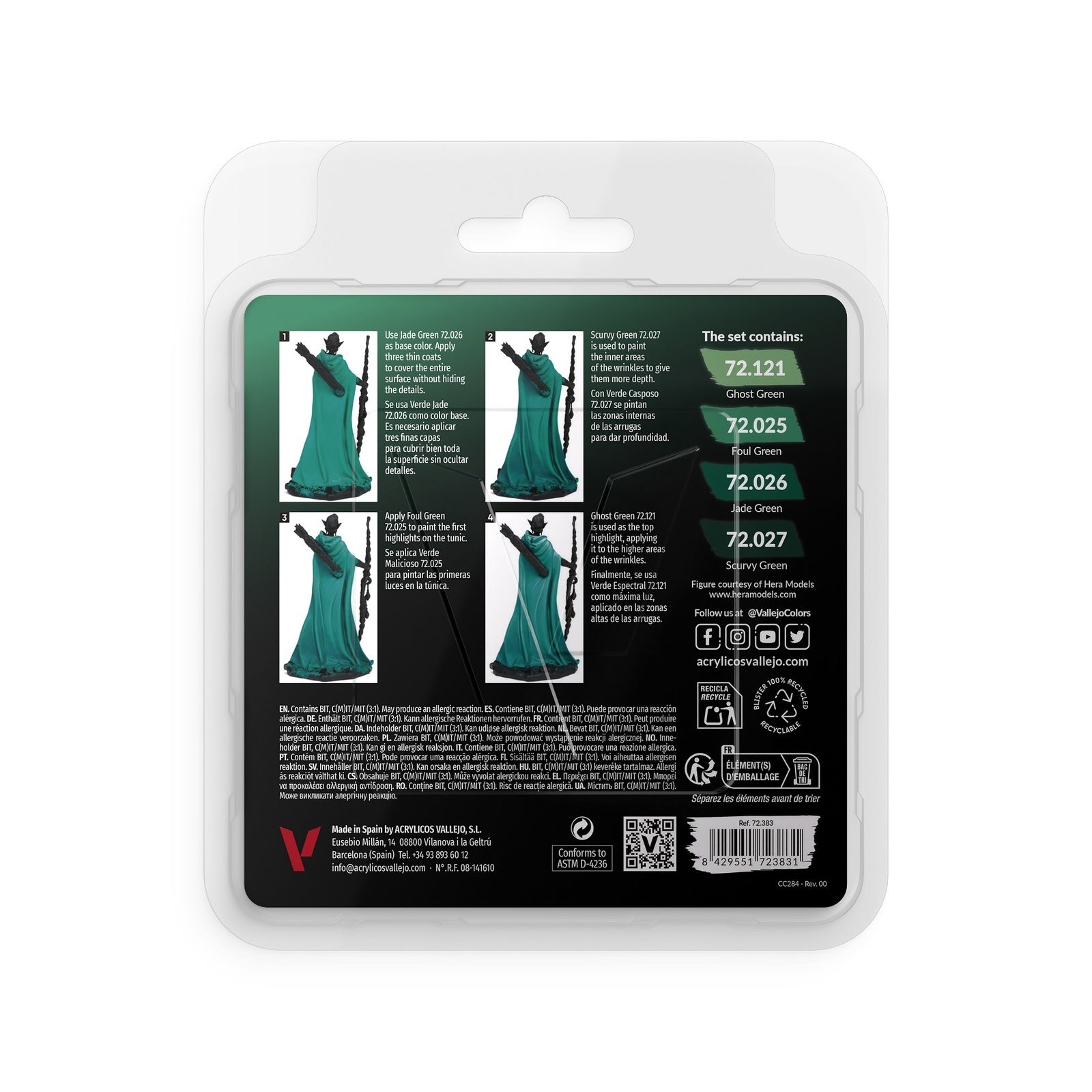 Vallejo Game Color Cold Green Colours Acrylic Paint Set Vallejo