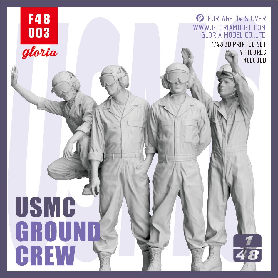 Gloria 1:48 USMC Ground Crew 4 figures set