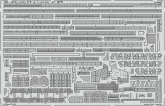 Eduard 1/350 USS Constellation CV-64 part 4 - hull & deck Photo etched parts