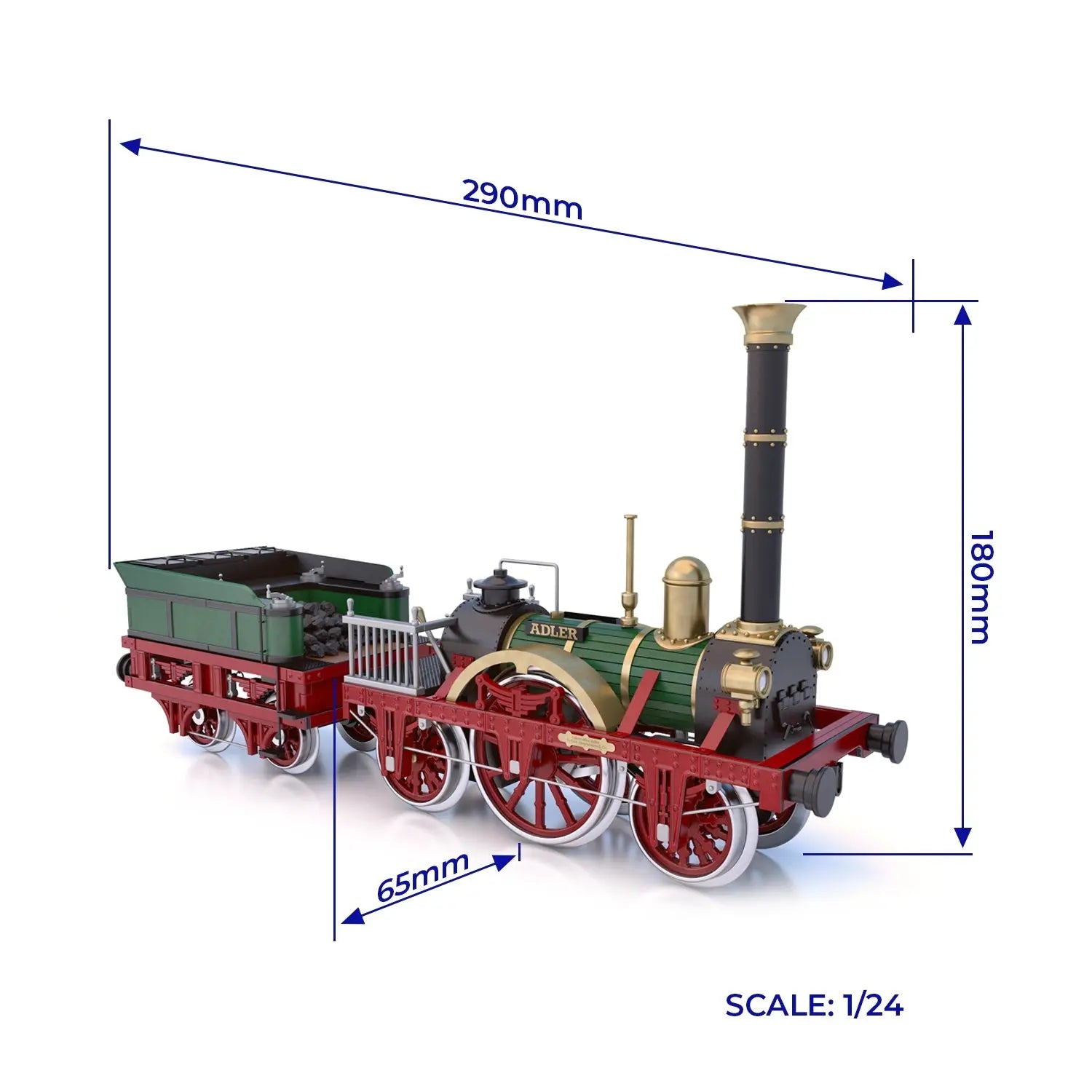 OcCre 1/24 Adler Train Model Kit Occre