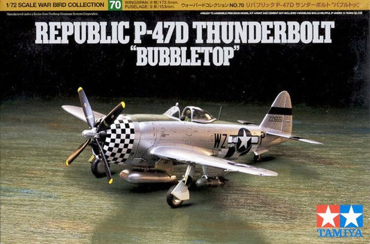 Tamiya 1:72 Republic P-47D Thunderbolt "Bubbletop" Plastic Model Kit Tamiya
