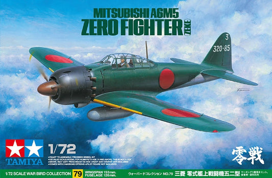 Tamiya 1:72 Mitsubishi A6M5 Zero Fighter (Zeke) Plastic Model Kit Tamiya
