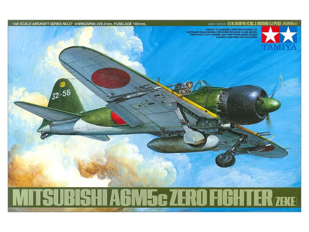 Tamiya 1:48 MITSUBISHI A6M5c ZERO FIGHTER (ZEKE) Plastic Model Kit