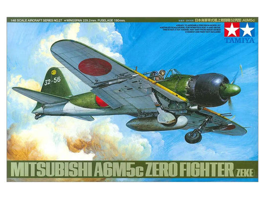 Tamiya 1:48 MITSUBISHI A6M5c ZERO FIGHTER (ZEKE) Plastic Model Kit