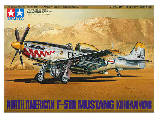 Tamiya 1/48 N.A. F-51D Mustang Korean War Plastic Model Kit Tamiya