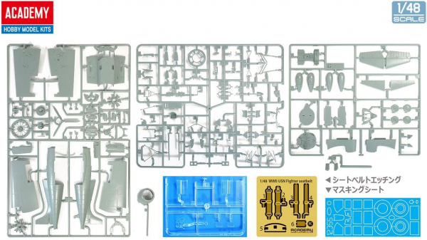 Academy 1/48 Grumman F4F-4 Wildcat "Battle of Midway" Plastic Model Kit Academy