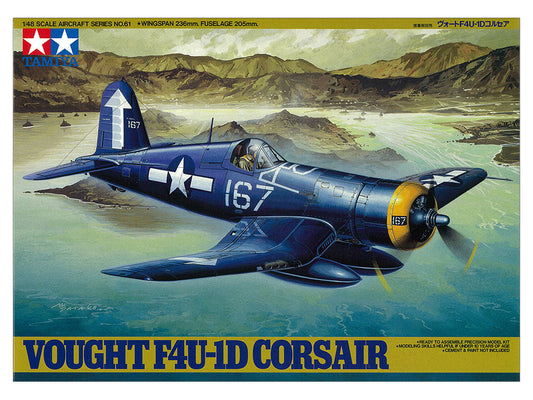 Tamiya 1:48 Vought F4U-1D Corsair Plastic Model Kit Tamiya