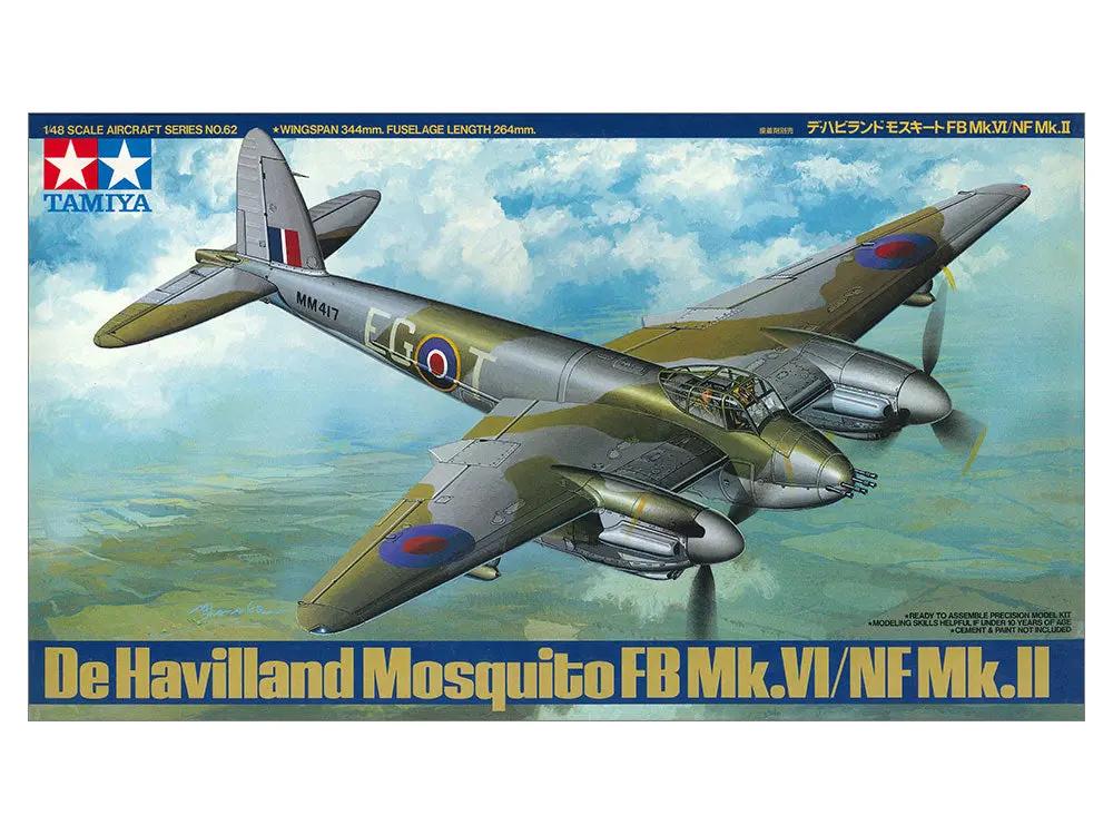 Tamiya 1:48 DE HAVILLAND MOSQUITO FB MK.VI/NF MK.II Plastic Model Kit