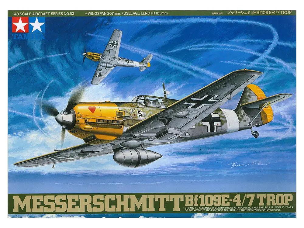 Tamiya 1:48 MESSERSCHMITT BF 109 E-4/7 TROP Plastic Model Kit