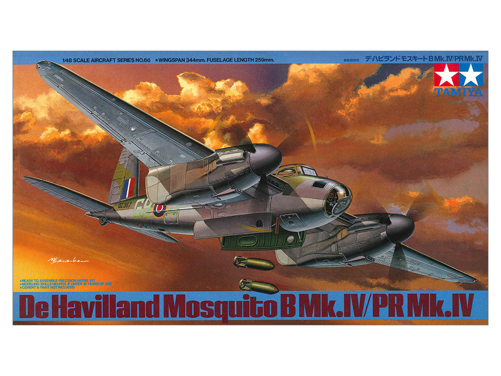 Tamiya 1:48 De Havilland Mosquito Mk.Iv/PR MK.IV Plastic Model Kit Tamiya