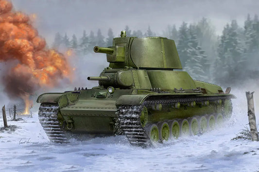 Trumpeter 1/35 Soviet T-100Z Heavy Tank Plastic Model Kit - Franklin Hobbies Ltd