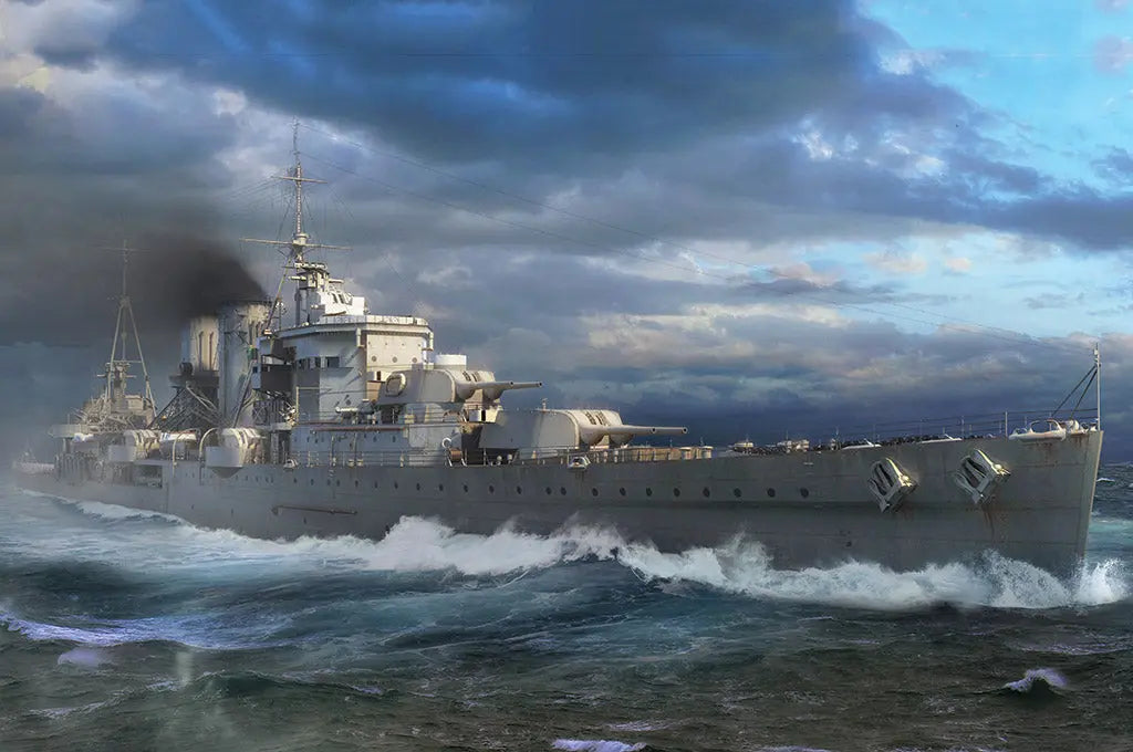 Trumpeter 1/700 HMS Exeter Plastic Model Kit - Franklin Hobbies Ltd