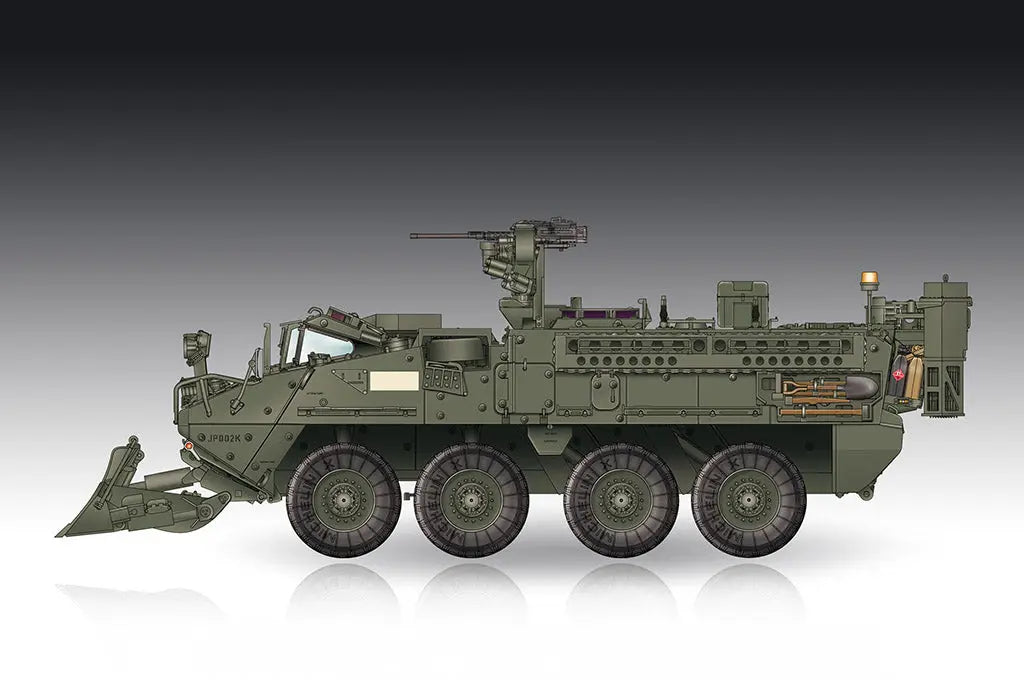 Trumpeter 1/72 M1132 Stryker Engineer Squad Vehicle w/SOB Plastic Model Kit - Franklin Hobbies Ltd