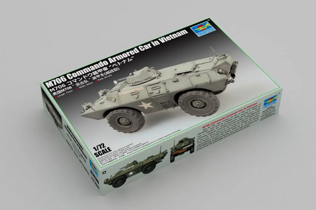 Trumpeter 1/72 M706 Commando Armored Car in Vietnam Plastic Model Kit Trumpeter