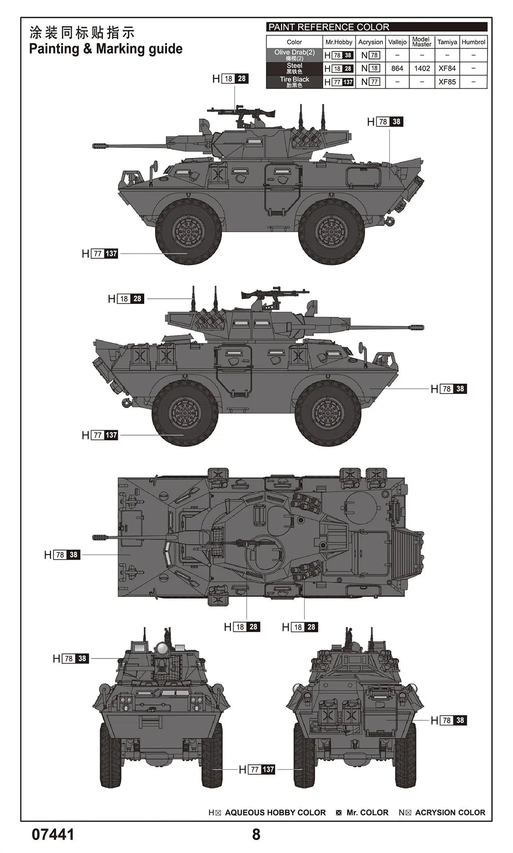 Trumpeter 1/72 V-150 Commando w/20mm cannon Plastic Model Kit Trumpeter