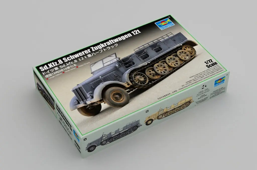 Trumpeter 1/72 Sd.Kfz.8 Schwerer Zugkraftwagen 12t Plastic Model Kit Trumpeter