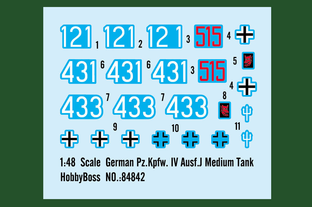 HobbyBoss 1/48 German Pz.Kpfw. IV Ausf.J Medium Tank Plastic Model Kit HobbyBoss