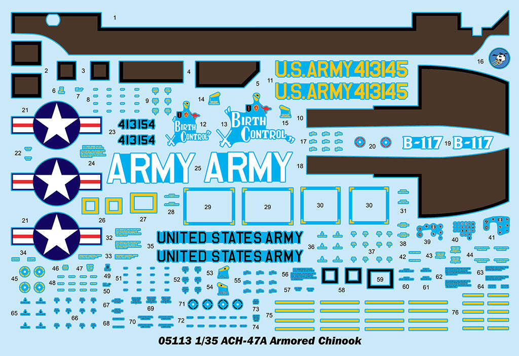 Trumpeter 1/35 Boeing ACH-47A Armored Chinook Plastic Model Kit Trumpeter