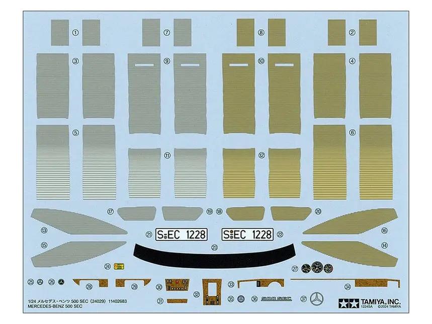 Tamiya 1/24 Mercedes Benz 500 SEC Plastic Model Kit Tamiya