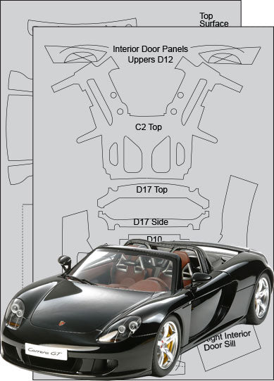 Scale Motorsport 1:24 Porsche Carrera GT Carbon Fiber Template Set Scale Motorsport