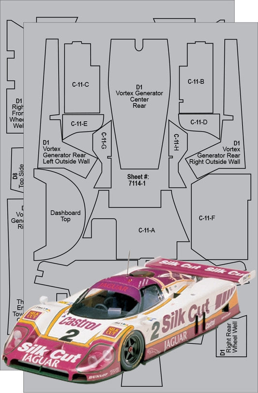 Scale Motorsport 1/24 Jaguar XJR 9LM Composite Fiber Template Set Scale Motorsport