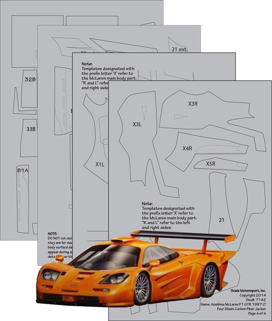Scale Motorsport 1/24 McLaren F1 GTR 1997 LT Full Carbon Jacket Scale Motorsport