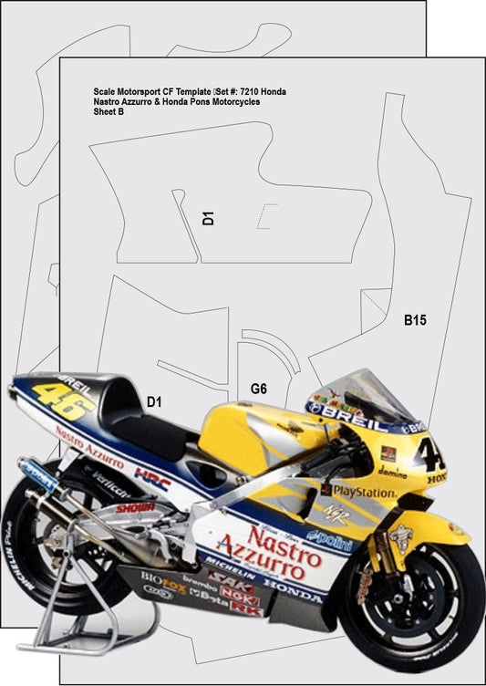 Scale Motorsport 1/12 Honda NSR 500 Fibre Template Set Scale Motorsport