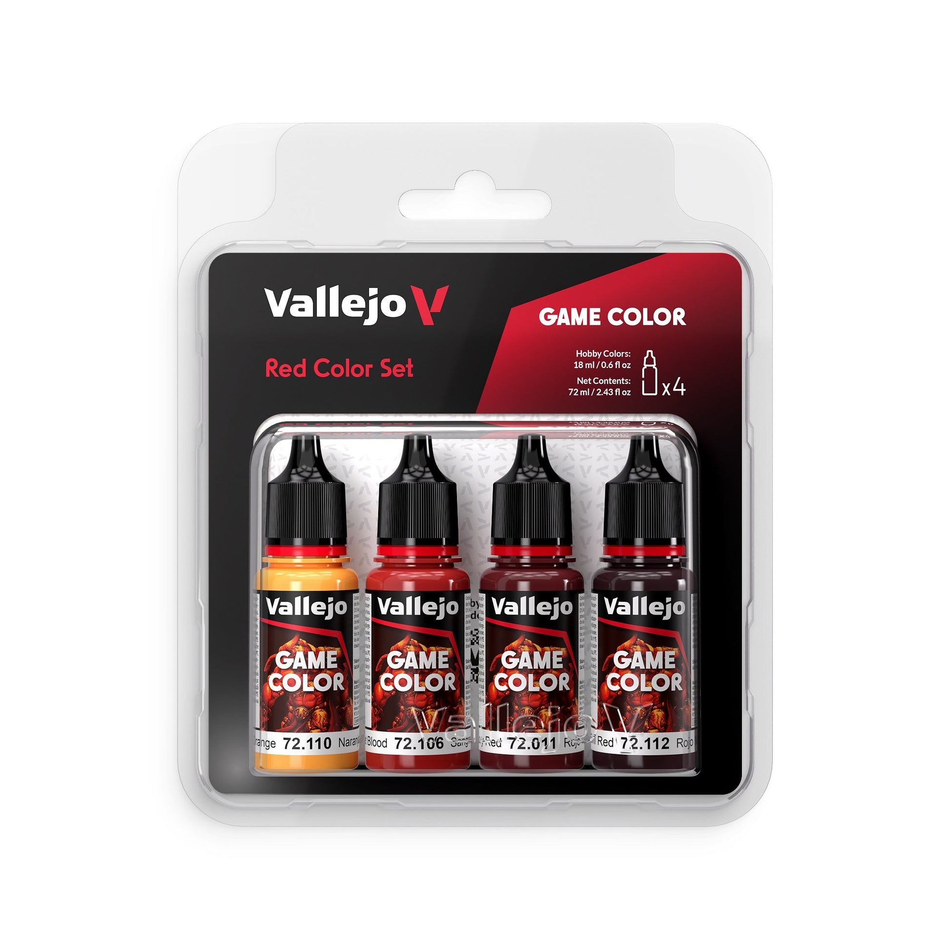 Vallejo Game Color Red Colors Acrylic Paint Set Vallejo