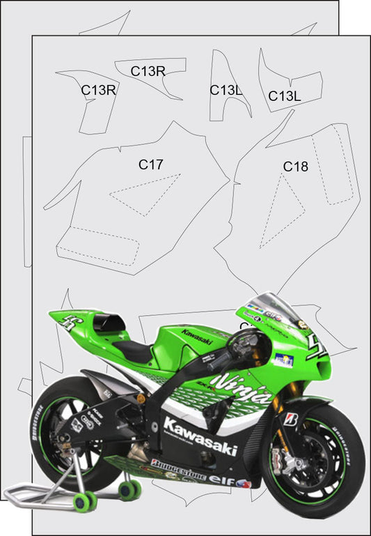 Scale Motorsport 1/12 Kawasaki Ninja ZX-RR Fibre Template Set Scale Motorsport