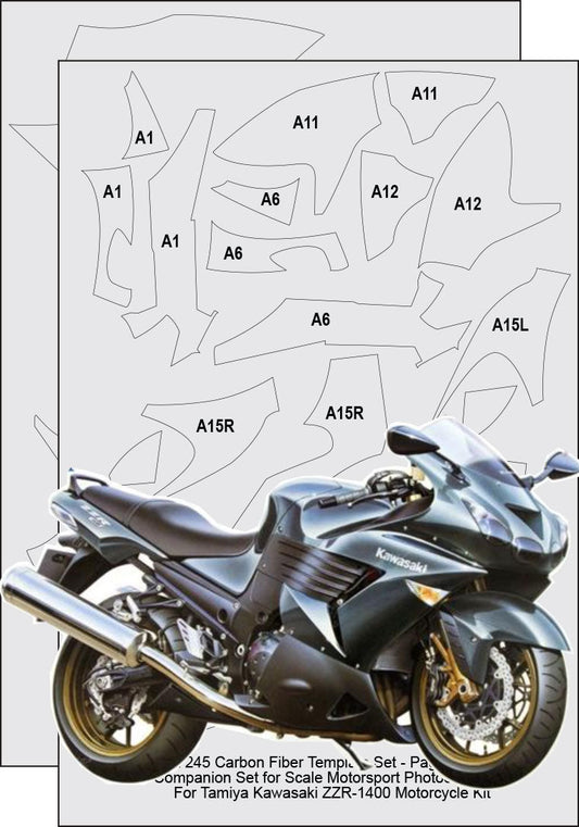 Scale Motorsport 1/12 KKawasaki ZZR1400 Fibre Template Set Scale Motorsport
