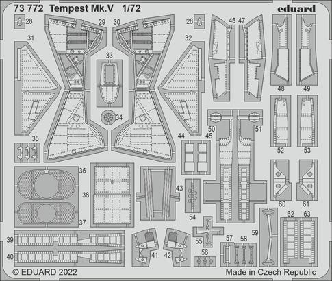 Eduard 1/72 Tempest Mk. V Photo etched parts