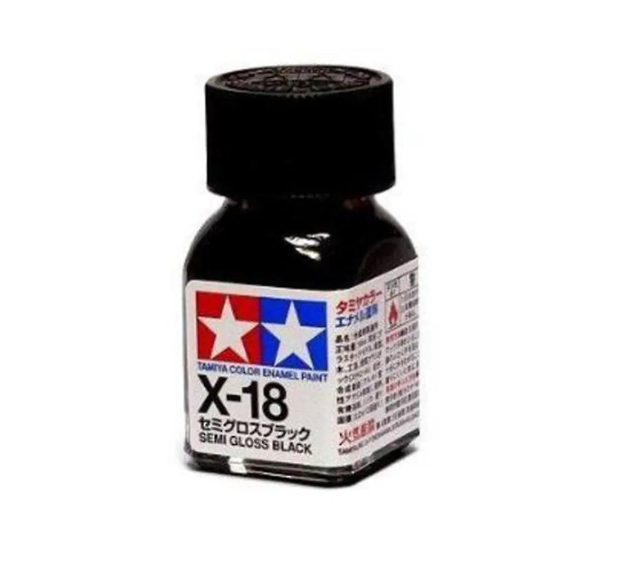 Tamiya Color Enamel Paint X-18 Semi Gloss Black 10ml Tamiya