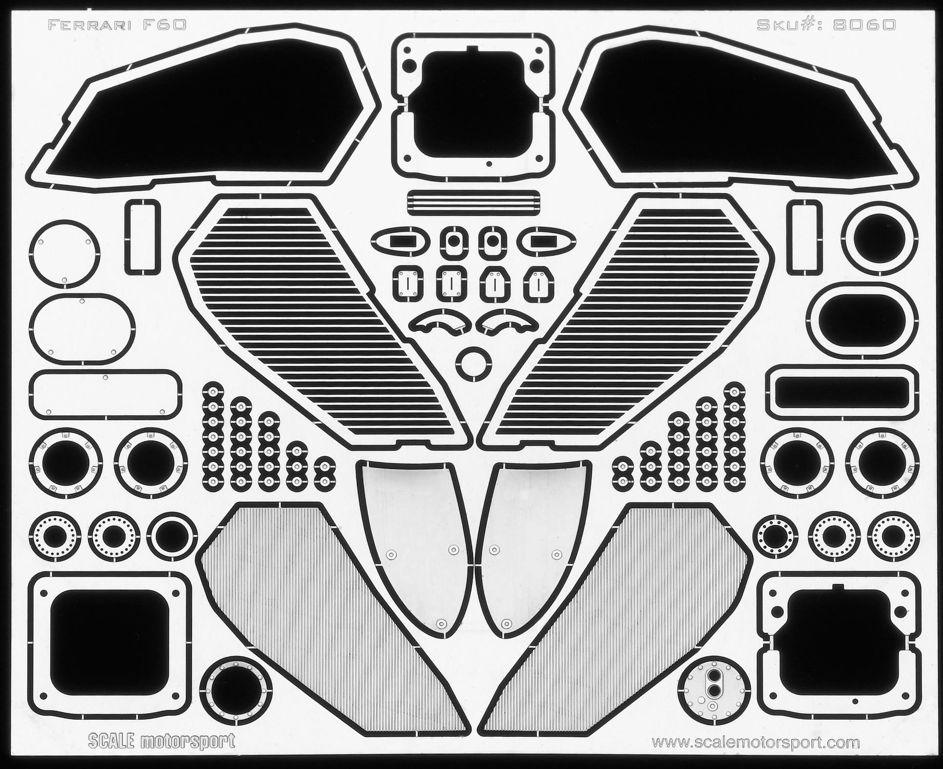 Scale Motorsport 1/20 Ferrari F60 Formula 1 Photoetch Set Scale Motorsport