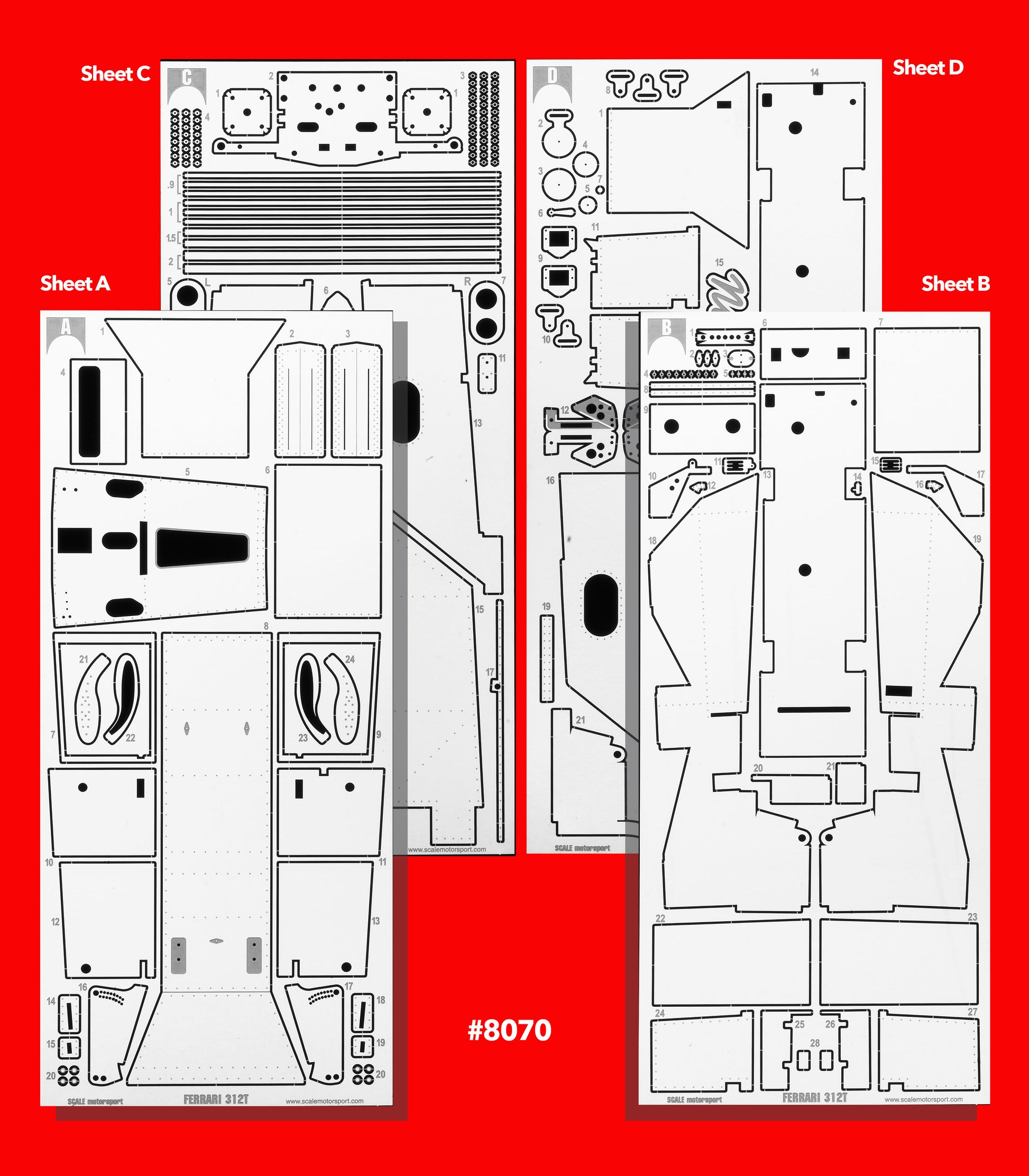 Scale Motorsport 1/12 Ferrari 312T  Photoetch Set Scale Motorsport