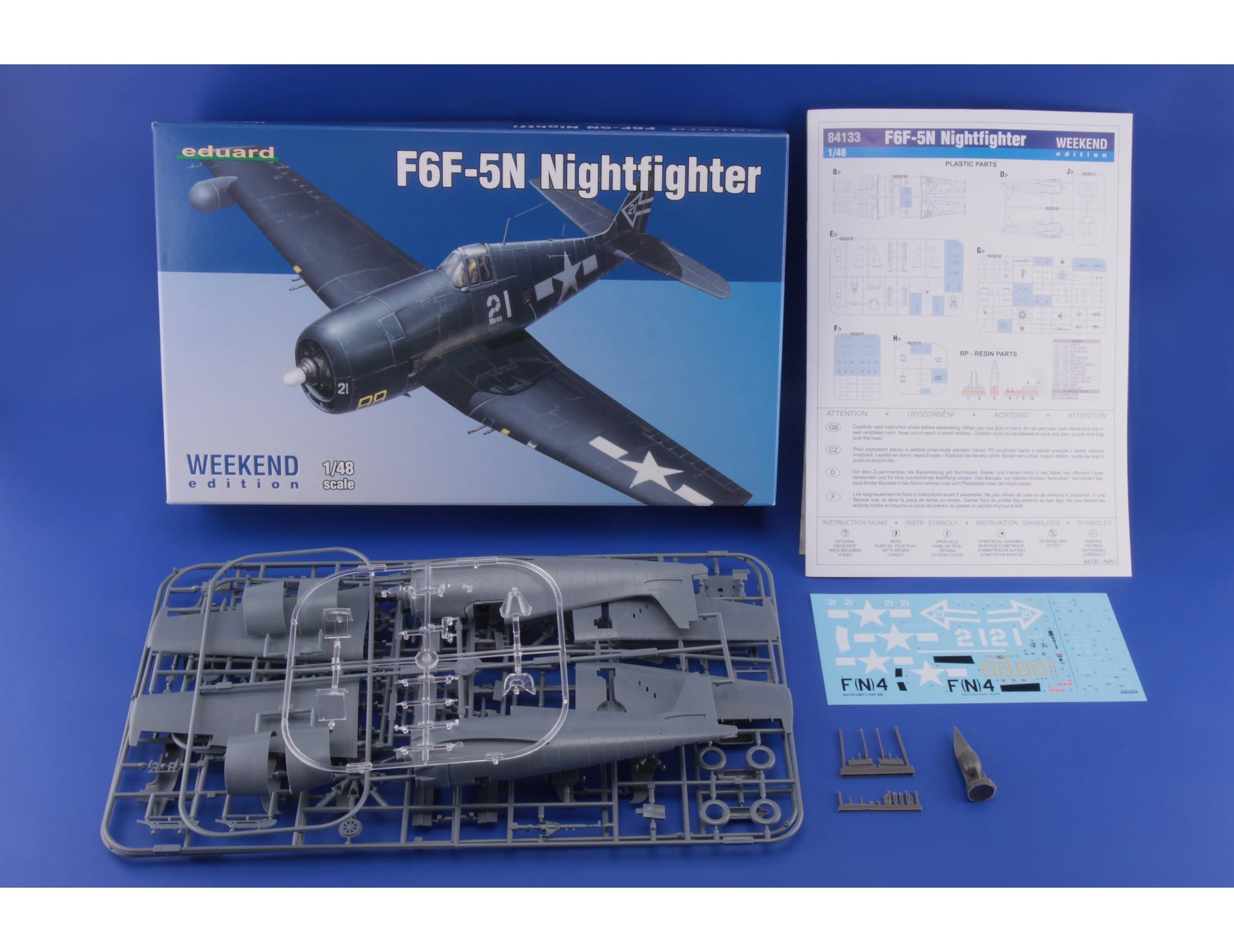 Eduard 1/48 F6F-5N Nightfighter Plastic Model Kit Eduard