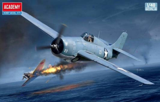 Academy 1/48 Grumman F4F-4 Wildcat "Battle of Midway" Plastic Model Kit Academy