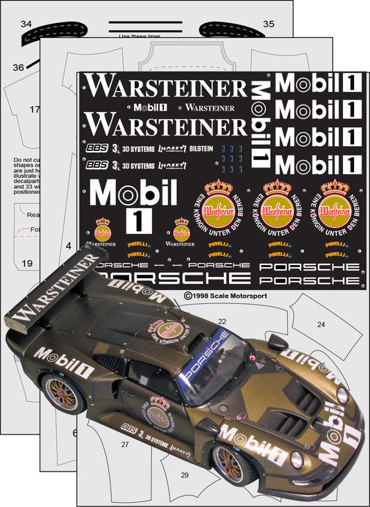 Scale Motorsport 1/24 Warsteiner Porsche 911 GT1 Test Mule CFT Set Scale Motorsport