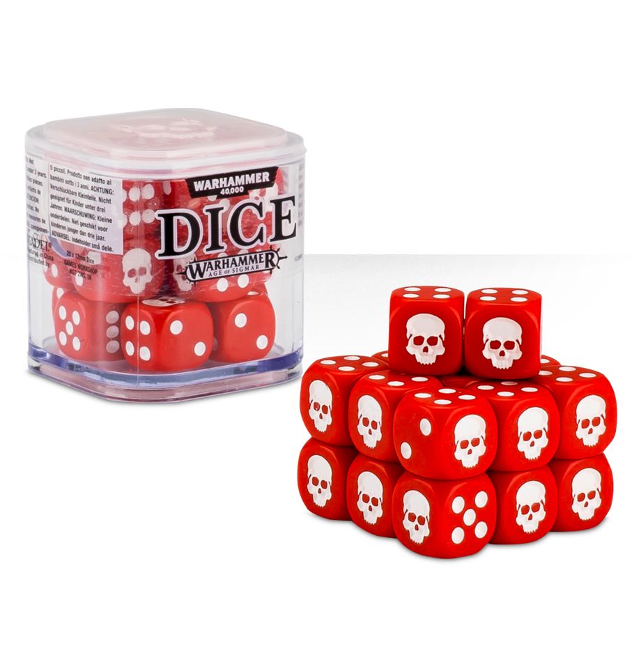 Warhammer 40000 Plastic Dice Set Various Colours Warhammer
