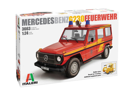 Italeri 1:24 Mercedes Benz G230 Feuerwehr Plastic Model Kit Italeri