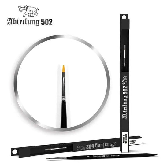 Abteilung 502 Flat Brush 1 Deluxe Synthetic Paint Brush AK Interactive