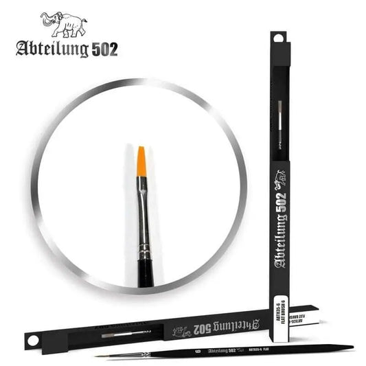 Abteilung 502 Flat Brush 6 Deluxe Synthetic Paint Brush AK Interactive