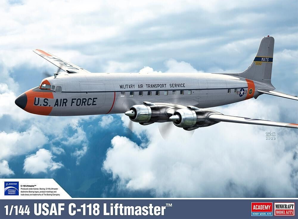Academy 1/144 USAF C-118 Liftmaster Plastic Model Kit Academy