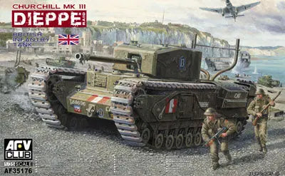 AFV Club 1/35 Churchill Mk.3 (Dieppie) Including Workable Track Plastic Model Kit AFV Club