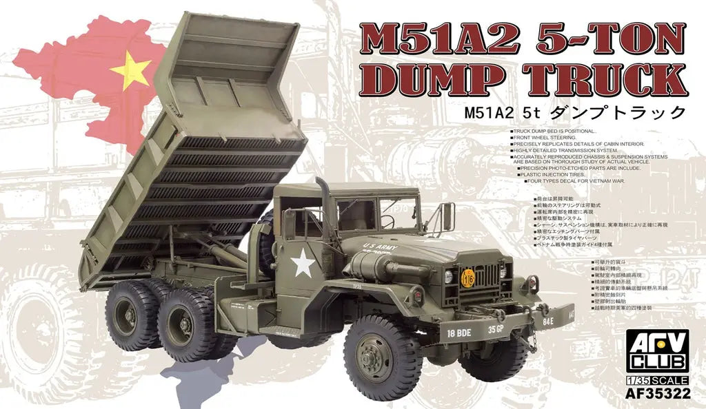 AFV Club M51A2 5-Ton Dump Truck Plastic Model Kit AFV Club