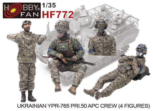 AFV Club 1/35 Ukrainian YPR-765 PRI.50 APC Crew (4 Figures) Plastic Model Kit AFV Club