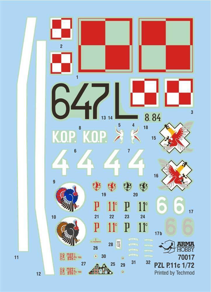 Arma Hobby 1:72 PZL P.11c "Kresy" Model Kit Plastic Model Kit