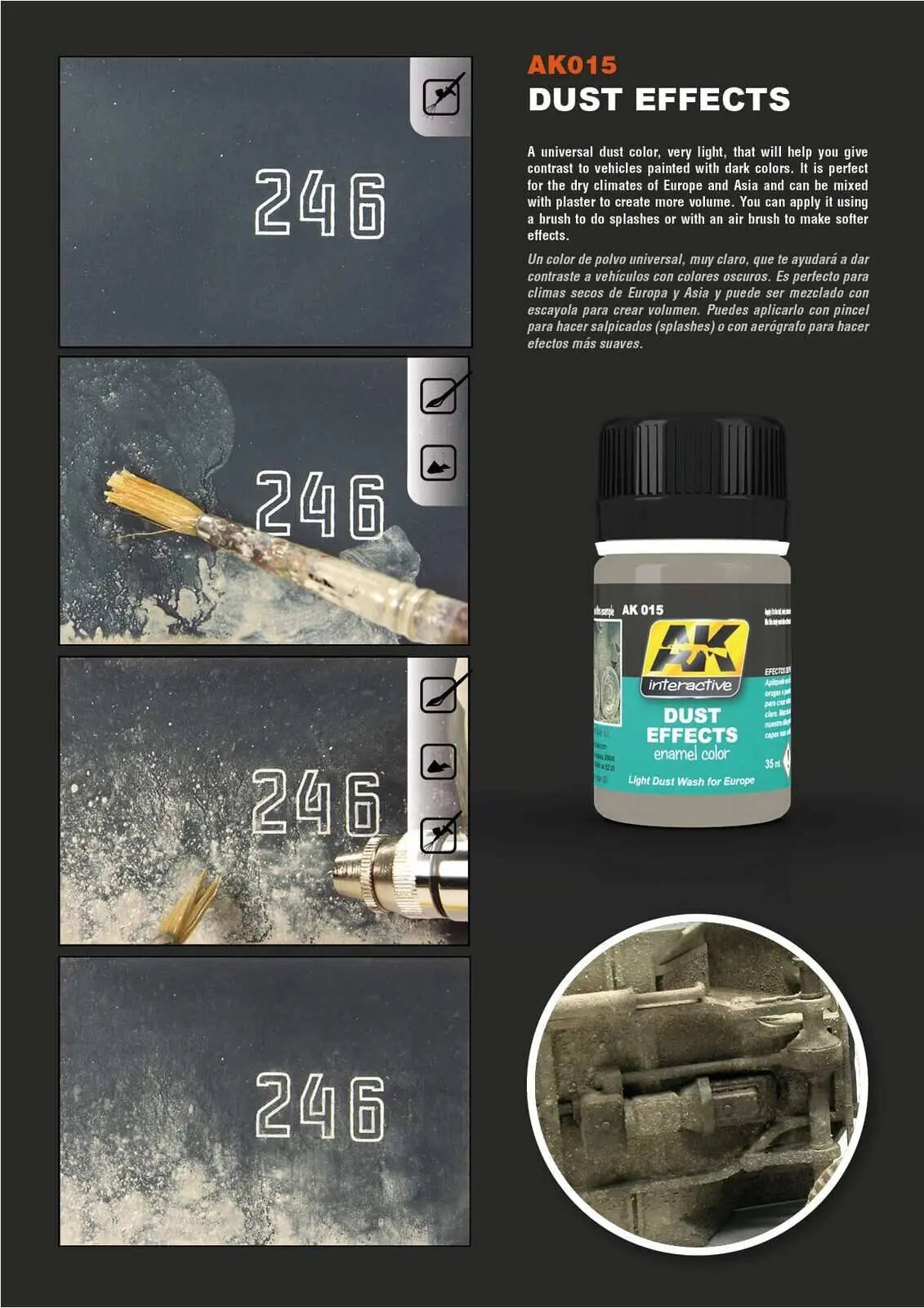 AK Interactive Weathering: Dust Effects 35ml Enamel Paint AK Interactive
