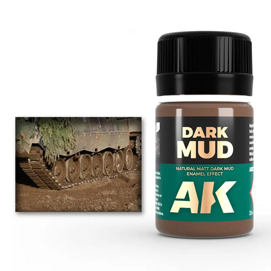 AK Interactive Weathering: Dark Mud Effects 35ml Enamel Paint AK Interactive